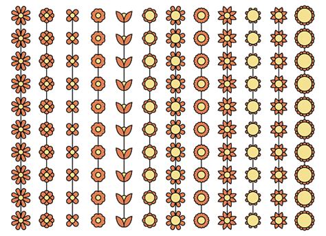 Outline Flower Vector Set Isolated On White Stock Illustration ...