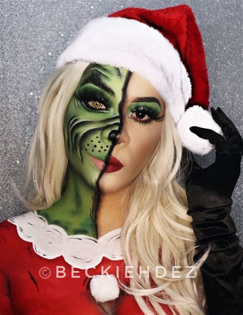 Festive Grinch Makeup