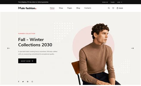 MaleFashion - Free Bootstrap 4 HTML5 eCommerce Website Template ...