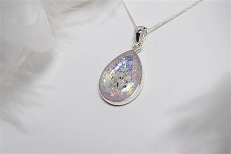 Cremation Ashes & Memorial Tear Drop Necklace - Amulet of Ashes