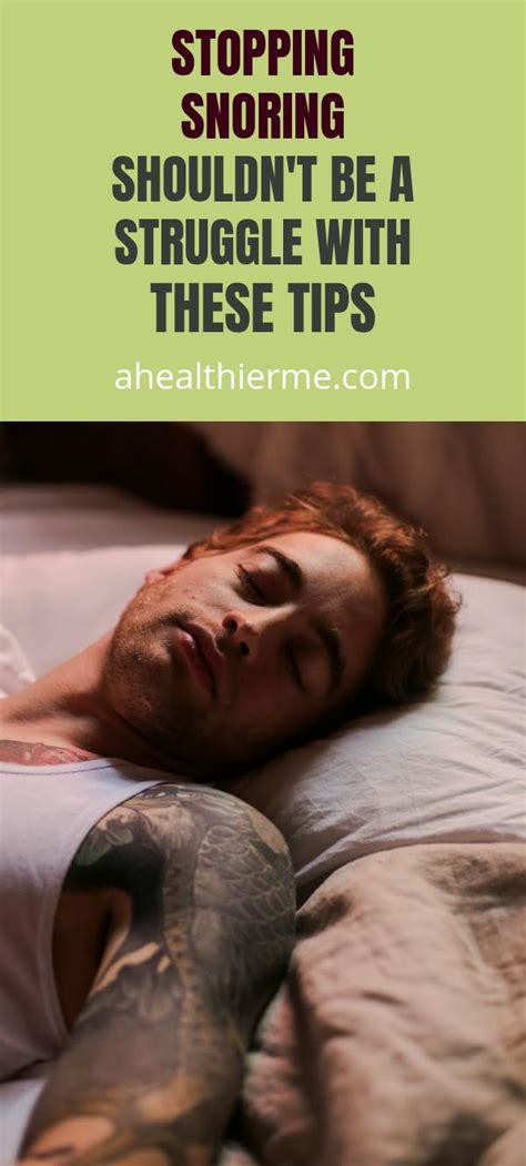 Stopping Snoring Shouldn't Be A Struggle With These Tips - A Healthier Me