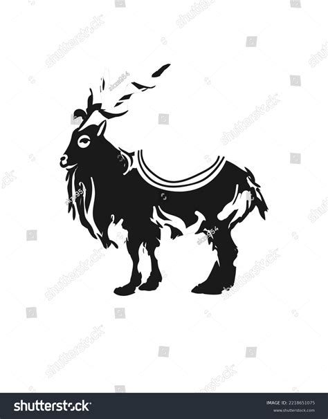 Black White Combination Markhor Logo Design Stock Illustration ...