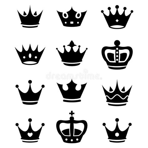 Crown Collection - Vector Silhouette Stock Vector - Illustration of ...