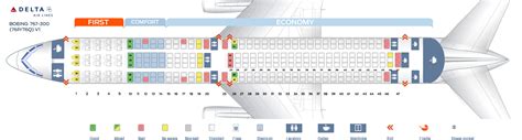 Seat map Boeing 767-300 Delta Airlines. Best seats in plane