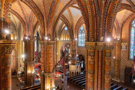 Interior View of the Famous Matthias Church Stock Image - Image of ...