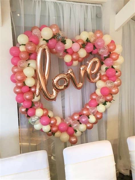 Wedding heart balloon decoration | Heart balloons, Wedding balloon ...