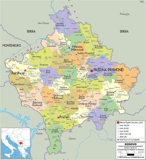 Pristina Map - Kosovo