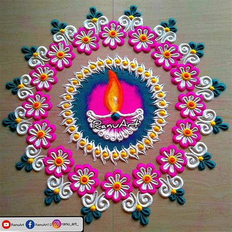 Diwali special beautiful and simple Rangoli designs 🤩😻 | Simple rangoli ...