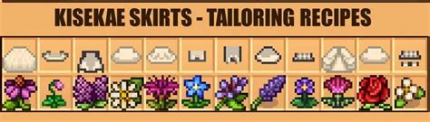 Kisekae Skirts - Tailoring Recipes at Stardew Valley Nexus - Mods and ...