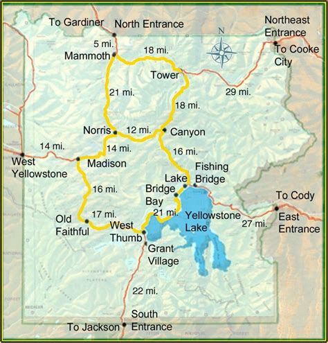 Map Of Hotels Inside Yellowstone National Park - Map : Resume Examples ...