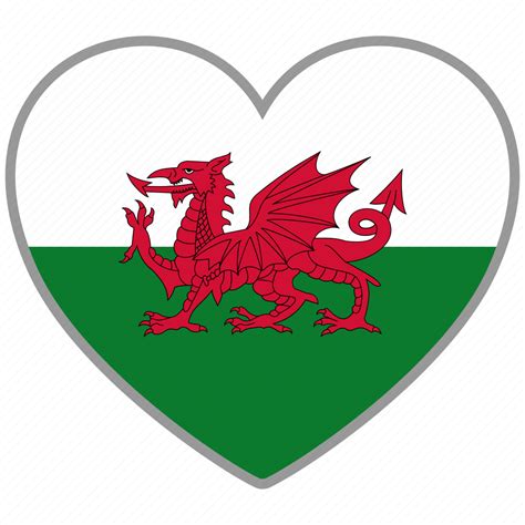 Flag heart, wales, country, flag, love icon - Download on Iconfinder