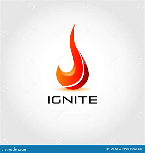 Ignite Fire Logo Design Symbol Stock Image | CartoonDealer.com #154522867