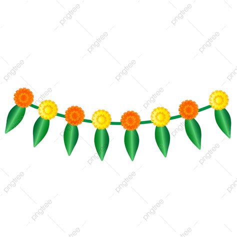 Entrance Door Vector Hd PNG Images, Mango Leaves Floral Garland For ...