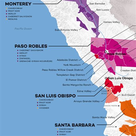 Paso Robles Wine Map (Digital Download PDF) | Wine Folly