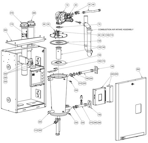 Parts breakdown diagram of IBC Technologies' SL 28-160 G2 boiler