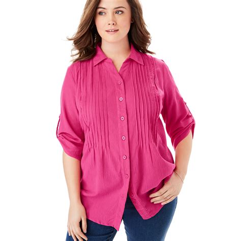 Woman Within ladies blouse top shirt plus size 26//28 30//32 38//40 42 ...