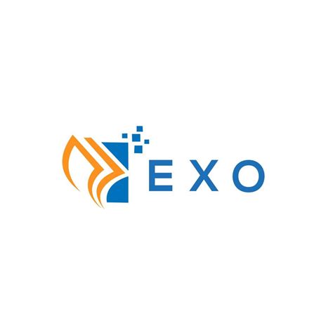 EXO credit repair accounting logo design on white background. EXO ...