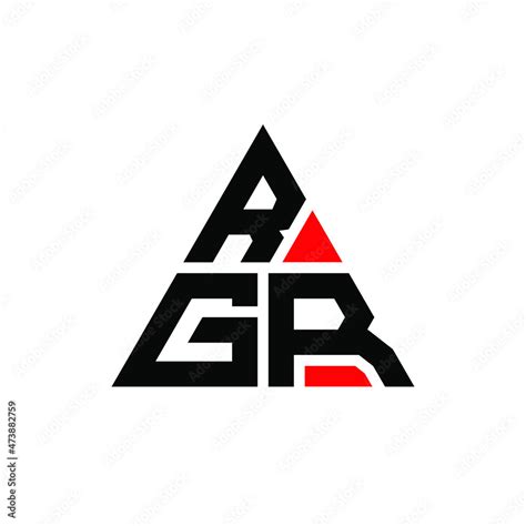 RGR triangle letter logo design with triangle shape. RGR triangle logo ...