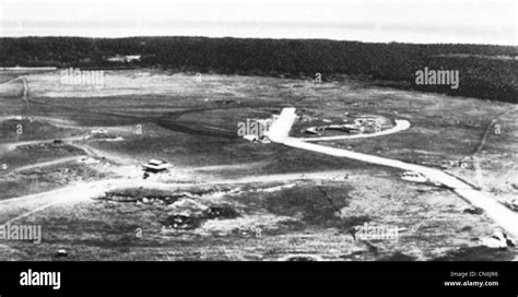 Aerial view of Henderson Field on Guadalcanal, possibly taken from ...