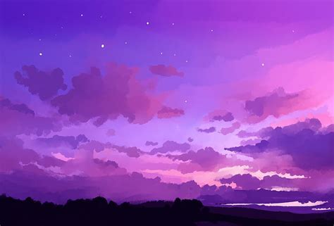 Pink And Purple Sky Anime, Aesthetic Purple Sky HD wallpaper | Pxfuel