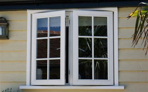 casement window in white colour for matching door