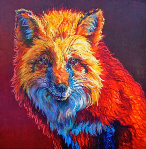 Daily Painters of Pennsylvania: Colorful Contemporary Wildlife Fox Art ...