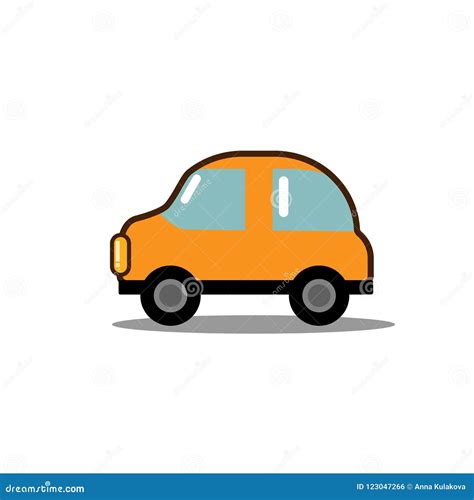 Car Flat Icon, Bright Cartoon Vehicle Concept for Poster, Banner, Logo ...