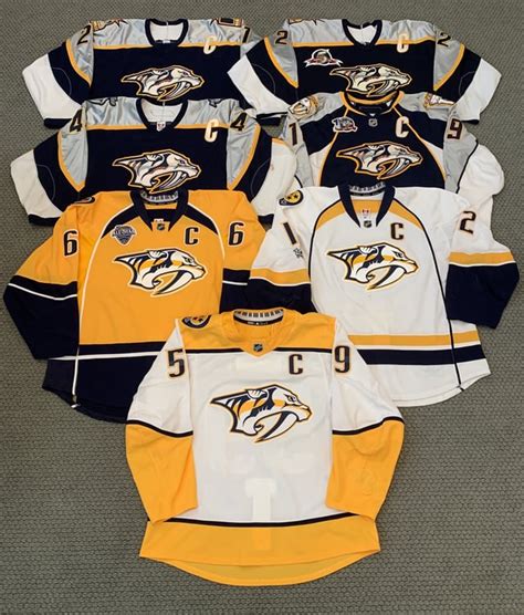 [Collection] - Nashville Predators captains game worn jerseys - one ...