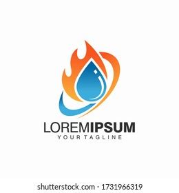 Fire Water Logo Vector Template Stock Vector (Royalty Free) 1731966319 ...