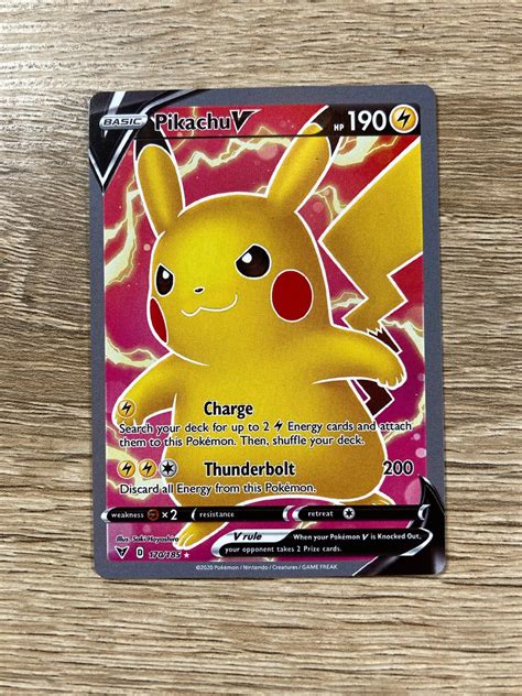 Pikachu V Volle Kunst Nach Maß Pokémon Karte Vivid Voltage | Etsy