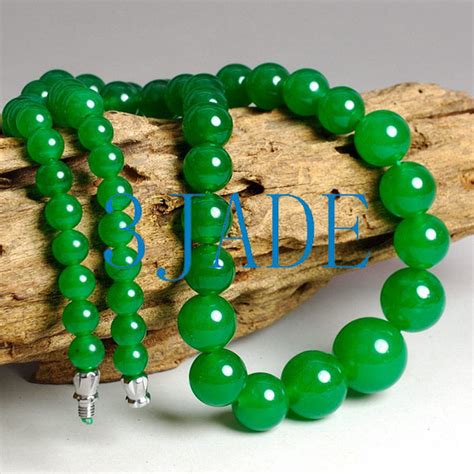 17" Imperial Emerald Green Quartz / Malaysia Jade Beads Necklace ...