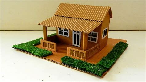 Cardboard House with Garden, DIY Easy Miniature Crafts #47