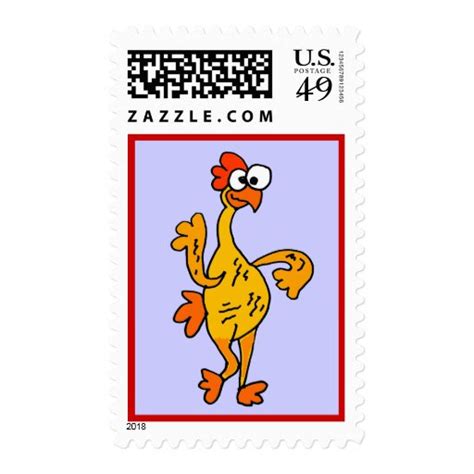 Funny Dancing Rubber Chicken Postage Stamps | Zazzle