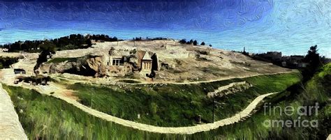 Mount of Olives Panorama Painting 1 Mixed Media by QuAttro Studio ...