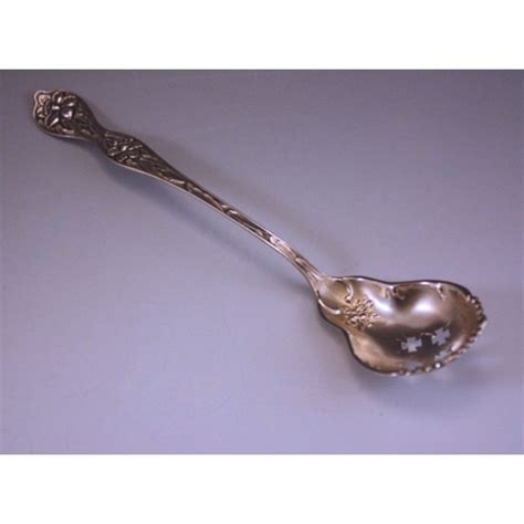 1908 SSMC STERLING SILVER BLOSSOM PATTERN OLIVE SPOON PIERCED, SCARCE ...