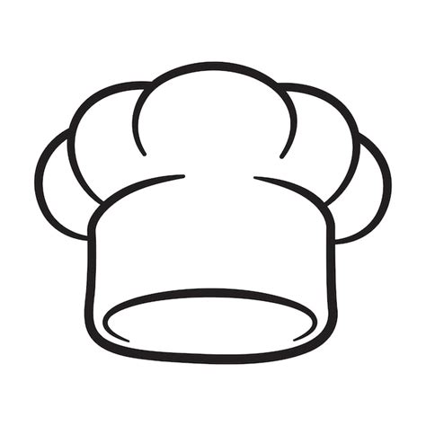 Premium Vector | Cartoon style chef hat drawing