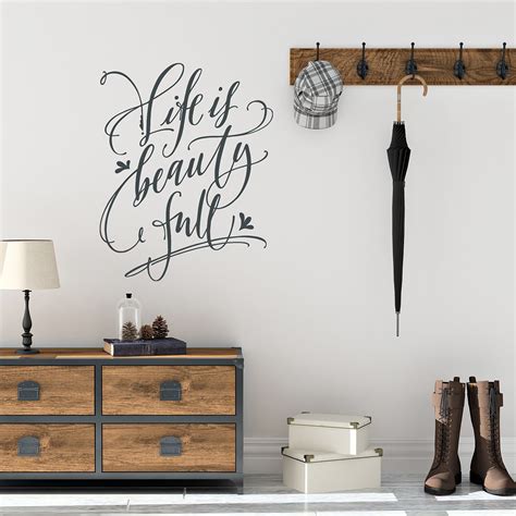 Life is beautiful quotes | Inspirational Wall Decals | Hand Drawn