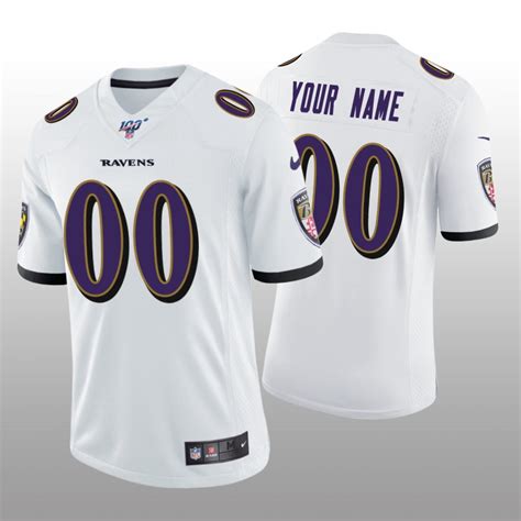 Baltimore Ravens Custom White Vapor Limited Jersey 100th Season – Men’s ...