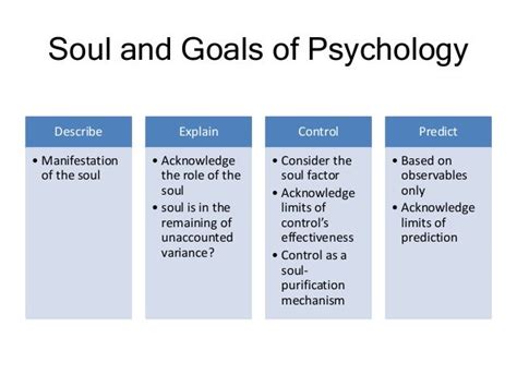 The roles of soul in psychology