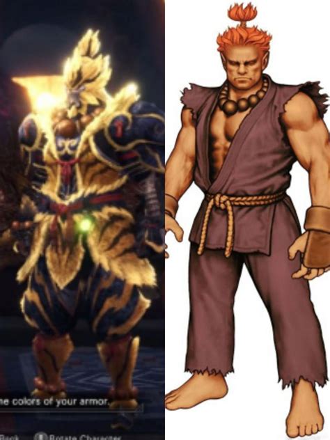 Furious Rajang Alpha Armor looks like Akuma from Street Fighter : r ...