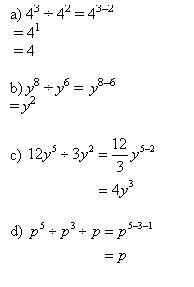 Subtracting Exponents (solutions, examples, videos)