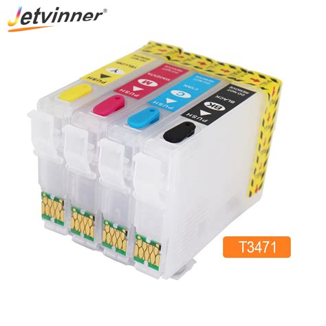 T34XL T3471 T3474 Refillable Ink Cartridge with ARC Chips for Epson ...