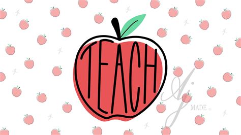 TEACH Apple Laptop Wallpaper Computer Background Image - Etsy | Laptop ...