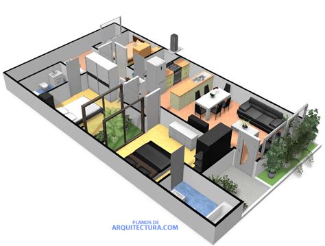 Planos de casa pequeña de un piso, ideas para construir en terreno de ...