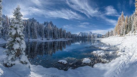 Free photo: Winter Landscape - Calm, Clouds, Cold - Free Download - Jooinn