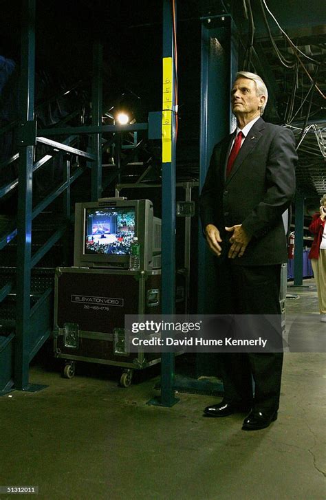 Senator Zell Miller waits offstage before delivering the keynote ...