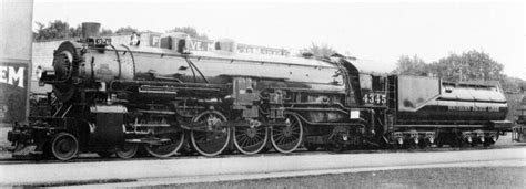 Southern Pacific Mt-3 Class #4345, a 4-8-2 "Mountain"-type locomotive ...