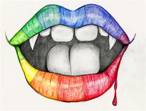 .rainbow vampire lips. by AloraHaruno on DeviantArt