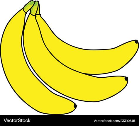 Yellow banana symbol mascot best for print Vector Image