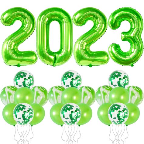 Buy Giant, Green 2023 Balloons New Years Set - 40 Inch, New Years ...